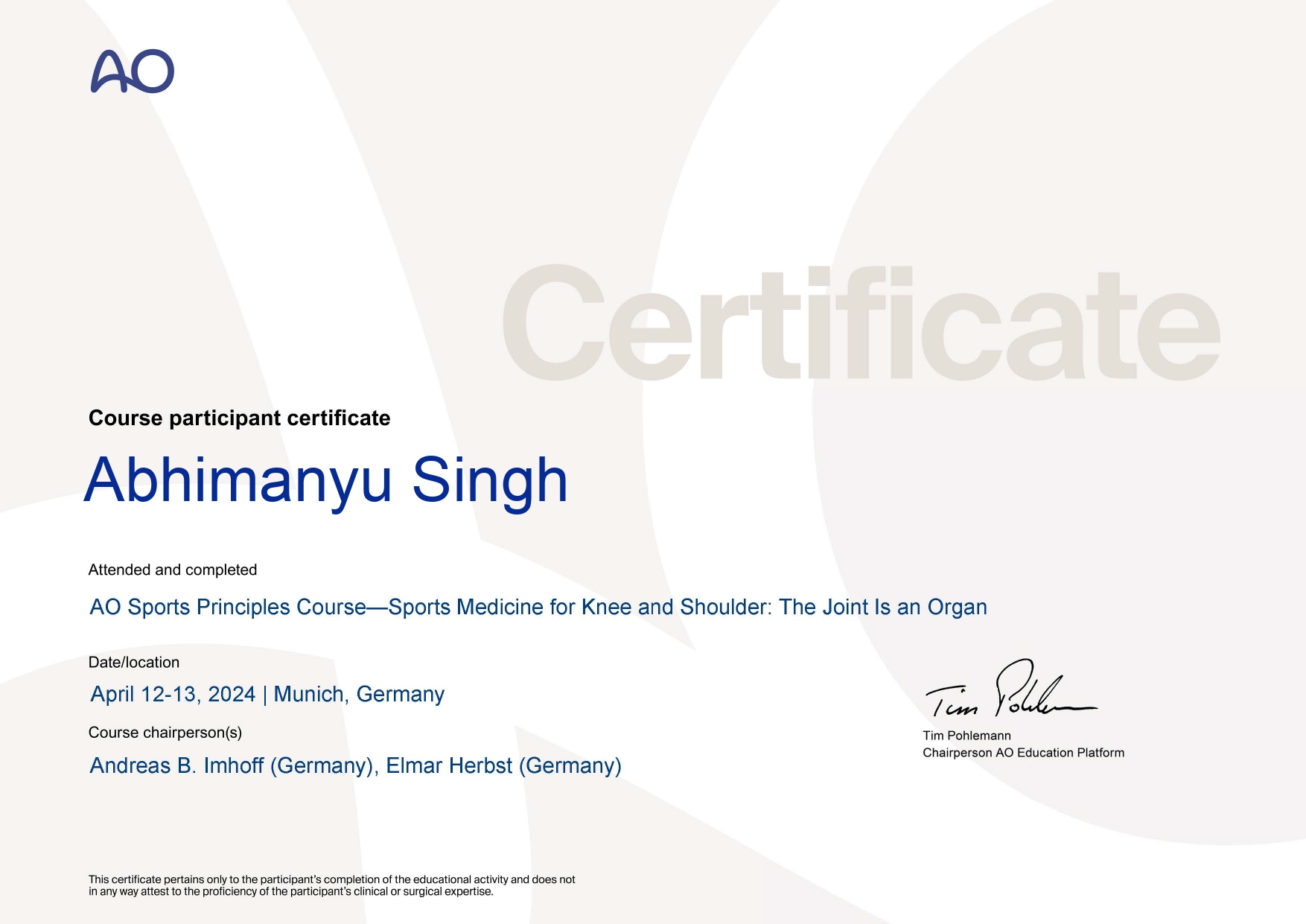 The Knee Society Fellowship